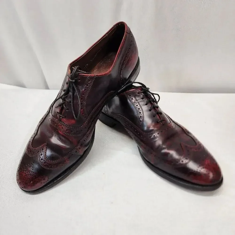 Allen Edmonds Mcallister Wingtip Oxfords Dress Shoes Oxblood Men's 11.5